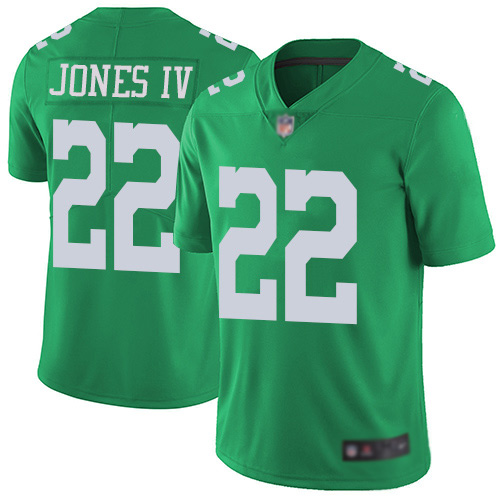 Men Philadelphia Eagles #22 Sidney Jones Limited Green Rush Vapor Untouchable NFL Jersey Football